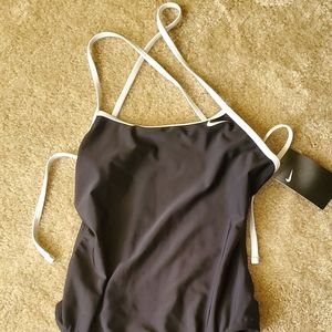 Nike black athletic swimsuit womens size 8